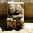 Lasvaux : modillon du clocher-mur